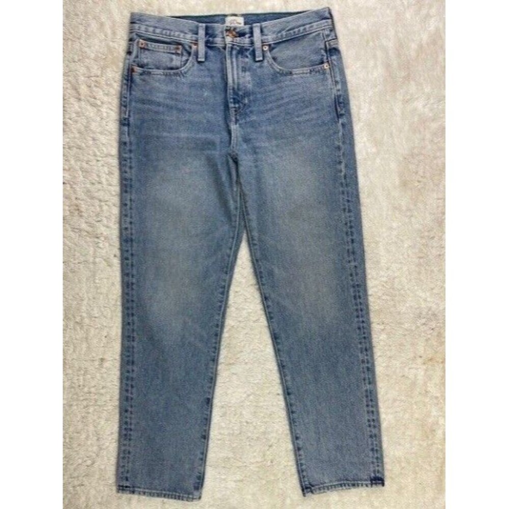 J Crew Size 26 Slouchy Boyfriend Jeans High Rise Med Wash Cotton
